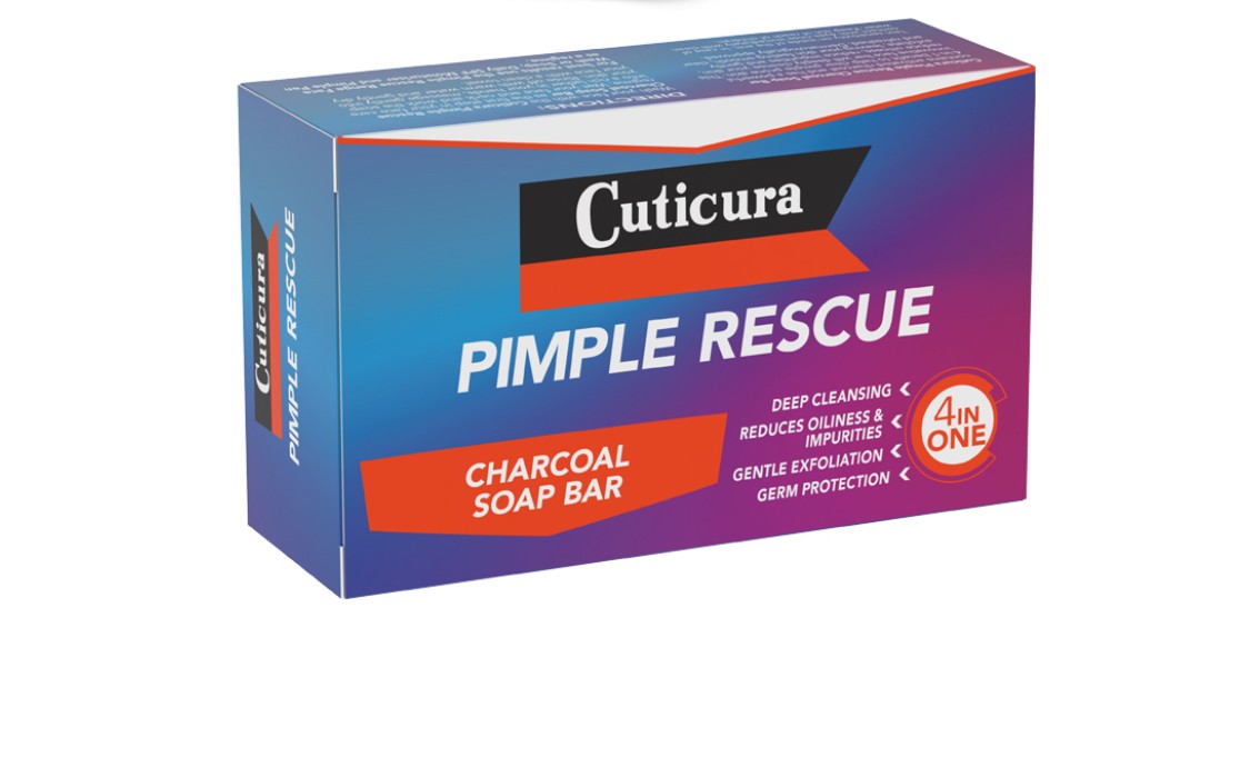 Cuticura Pimple Rescue Charcoal Soap Bar (100g)