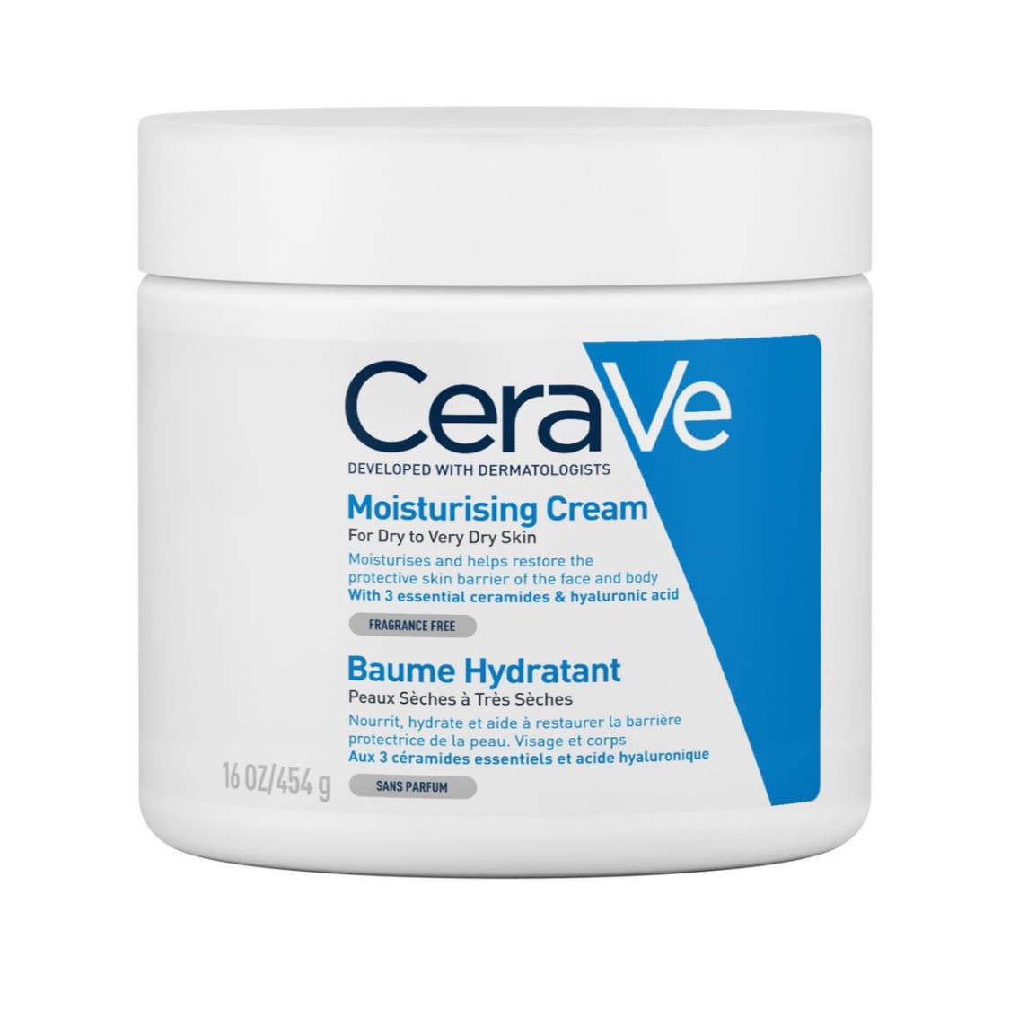 CeraVe Moisturising Cream for Dry to Very Dry Skin 454g