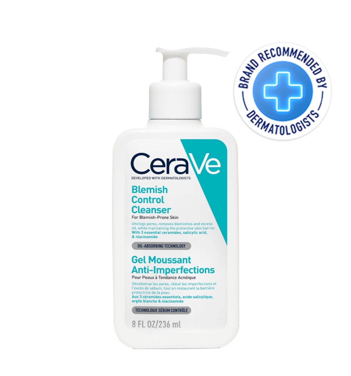 CeraVe Blemish Control Face Cleanser with 2% Salicylic Acid 236ml
